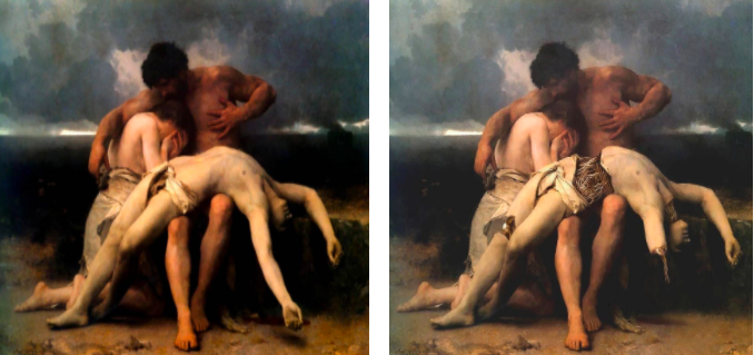 The first mourning - William Adolphe Bourguereau Death of a cyborg - Shorra